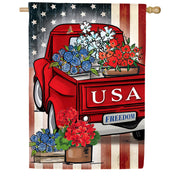 Evergreen USA Truck Suede 2-Sided House Flag