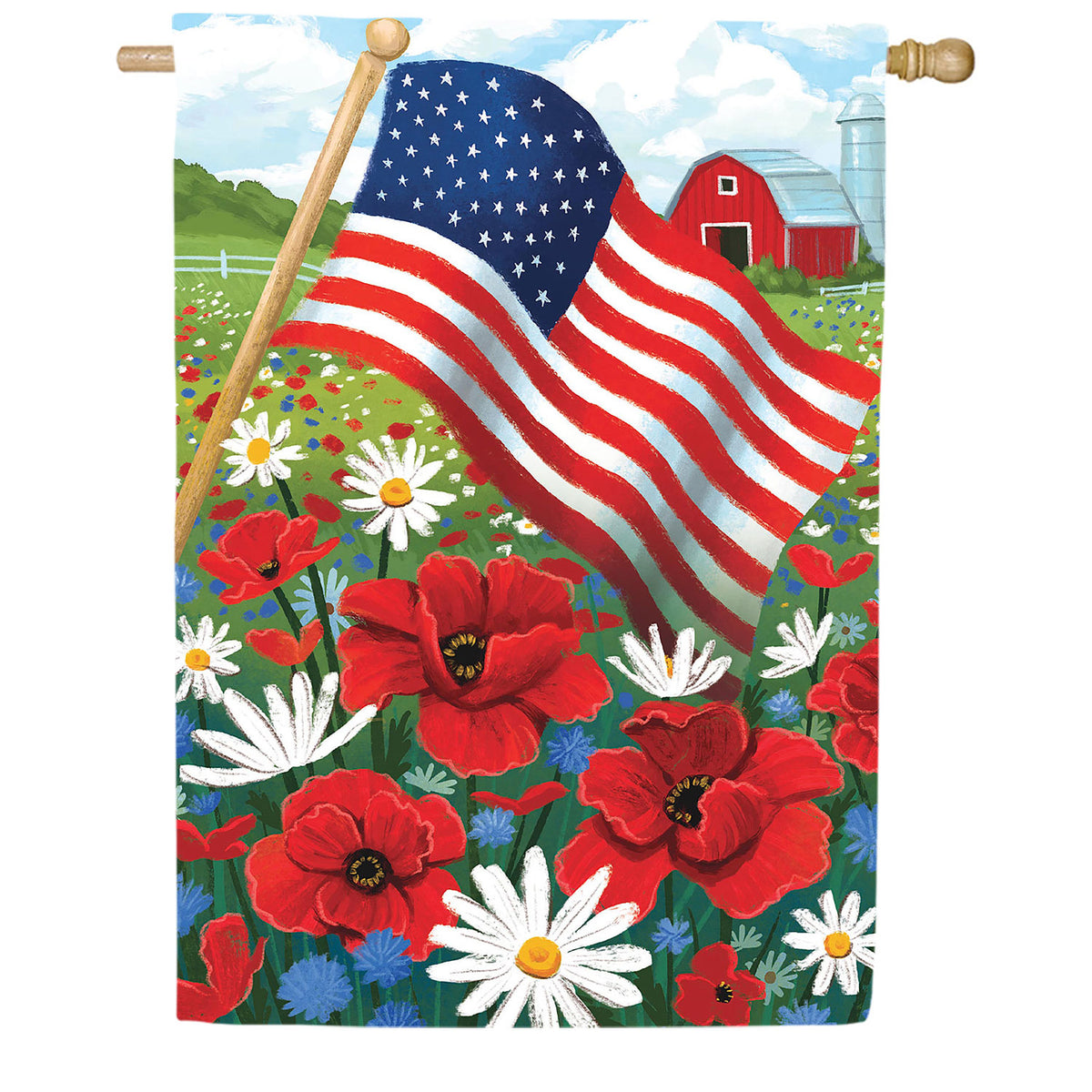 American Field Double Sided Suede House Flag