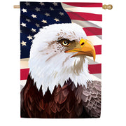 Evergreen American Eagle Suede House Flag