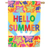 Tropical Hello Summer Double Sided Suede House Flag