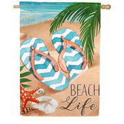 Evergreen Flip Flop Life Suede House Flag