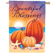 Evergreen Beach Harvest Suede House Flag