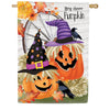 Couple Of Jacks Pumpkin Double Sided Suede House Flag
