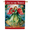 Joy To The World Angel Double Sided Suede House Flag