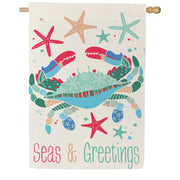 Evergreen Seas & Greetings Suede 2-Sided House Flag