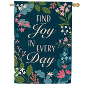 Evergreen Find Joy Suede House Flag