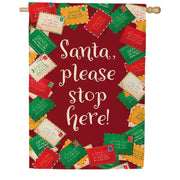 Evergreen Letters To Santa Suede House Flag