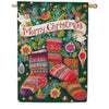 Evergreen Sock Ornaments Double Sided Suede House Flag