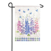 Evergreen Delphiniums Satin Garden Flag