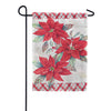 Evergreen Holiday Poinsettia Satin Garden Flag