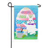 Evergreen Bunny Painting Easter Egg Burlap Garden Flag