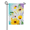 Evergreen Daisy and Ladybug Field Burlap Garden Flag