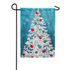 Evergreen White Christmas Tree Burlap Garden Flag