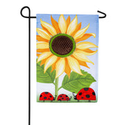 Evergreen Burlap Garden Flag - Sunflower & Ladybug