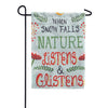 Evergreen Santa's Forest of Wonder Burlap Garden Flag