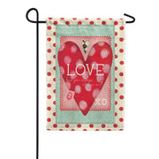 Evergreen Burlap Garden Flag - Vintage Valentine