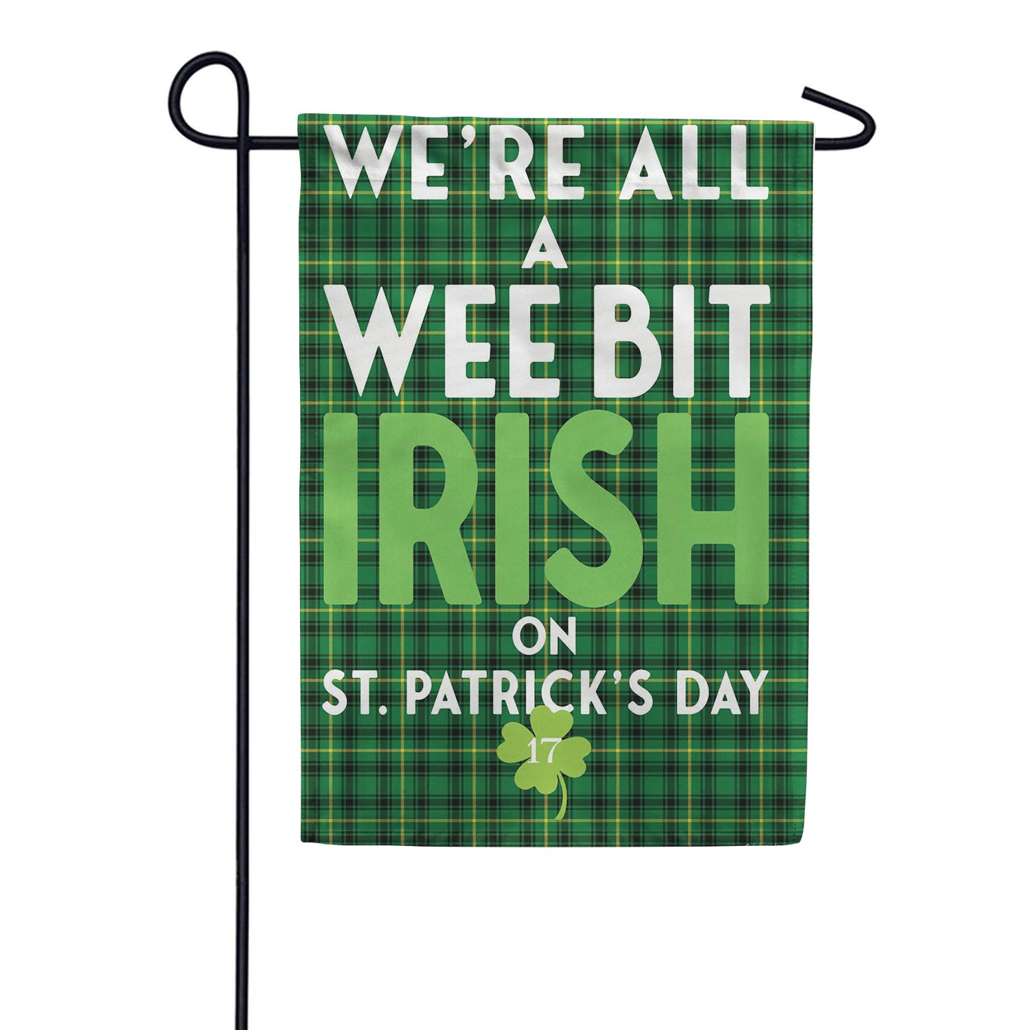 Evergreen Burlap Garden Flag - Wee Bit Irish