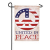 United In Peace Burlap Garden Flag