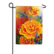 Mariposa Melody Burlap Garden Flag