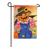 Jack The Scarecrow Burlap Garden Flag