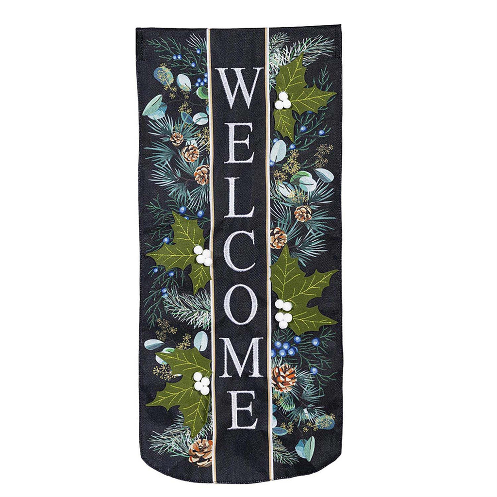 Evergreen Winter Foliage Welcome Everlasting Impressions Textile Decor
