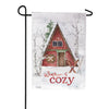 Warm & Cozy Burlap Garden Flag
