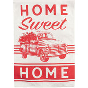 Evergreen Home Sweet Home Truck Burlap Garden Flag