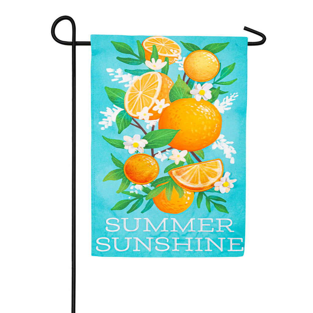 Evergreen Summer Sunshine Linen Garden Flag