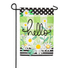 Evergreen Hello Daisy Linen Garden Flag
