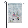Evergreen White Christmas Truck Lustre Garden Flag
