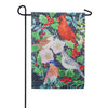 Evergreen Winter Bird Friends Lustre Garden Flag