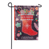 Evergreen Christmas Stocking Garden Flag