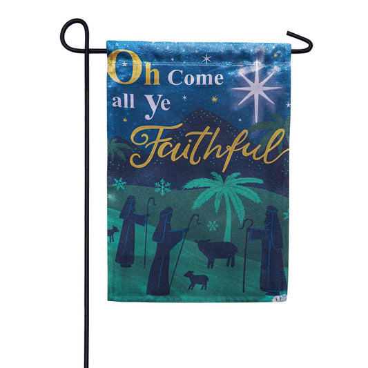 Evergreen Newborn King Reversible Lustre Garden Flag