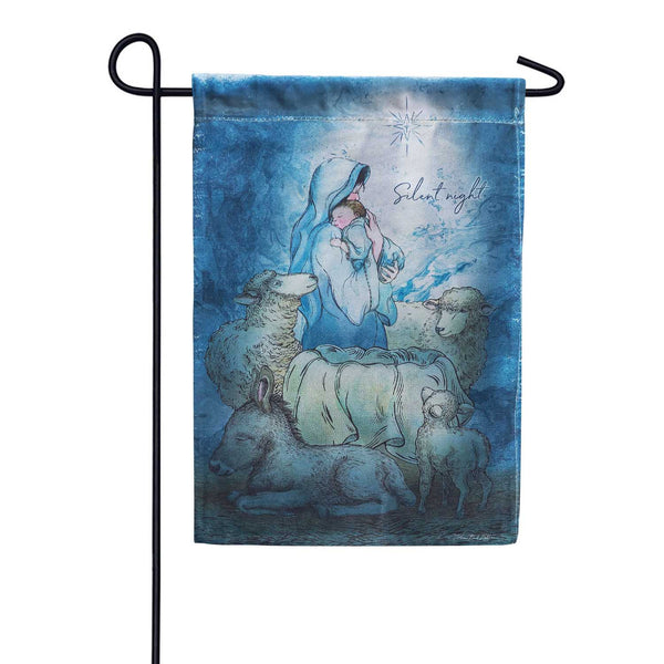Evergreen Silent Night Lustre Garden Flag