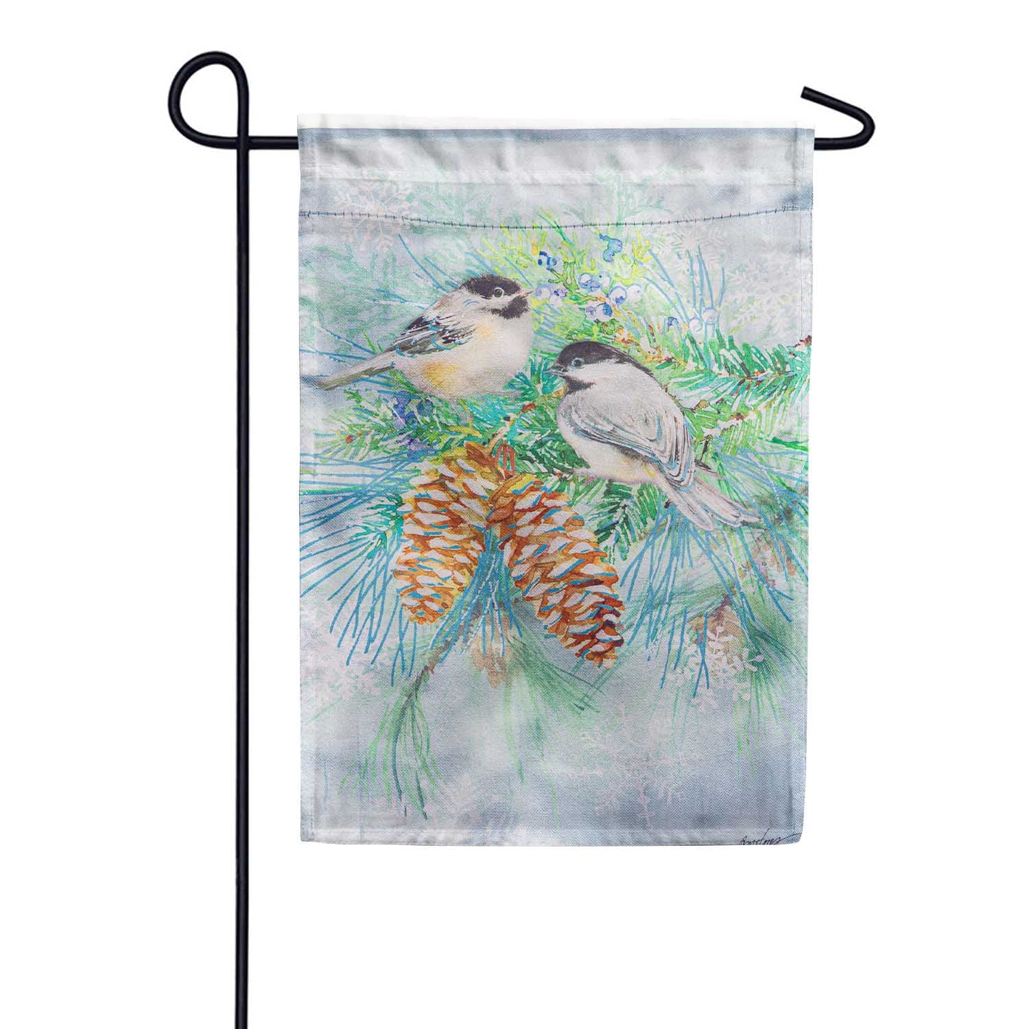Evergreen Winter Frost Garden Flag