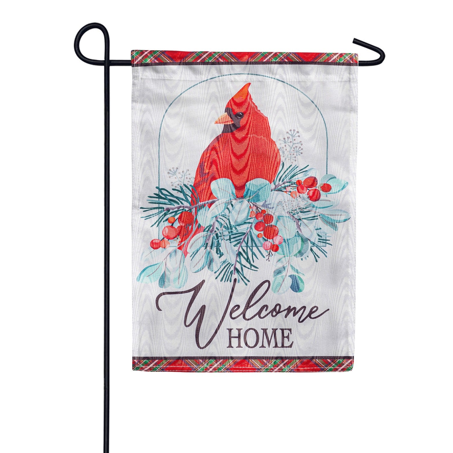 Evergreen Moire Winter Welcome Garden Flag