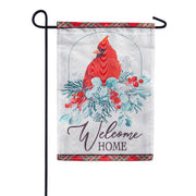Evergreen Moire Winter Welcome Garden Flag