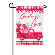 Evergreen Moire Loads of Love Garden Flag