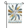 Feather Circle Moire Garden Flag