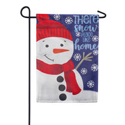 Evergreen There's Snow Place Like Home Suede Garden Flag
