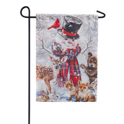 Evergreen Forest Friends Garden Flag
