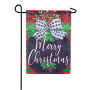 Evergreen Farmhouse Ornament Suede Garden Flag
