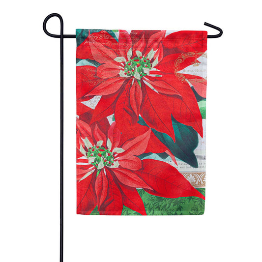 Evergreen Elegant Poinsettia House Flag