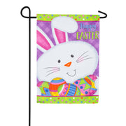 Evergreen Suede 2-Sided Garden Flag - Easter Bunny