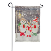 Evergreen Fa La La Suede Garden Flag
