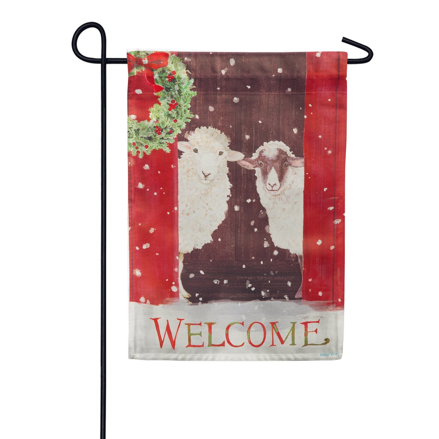 Evergreen Barn Friends Suede Garden Flag