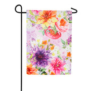 Evergreen Suede Garden Flag - Rhapsody in Bloom