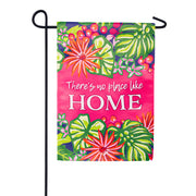 Evergreen Suede 2-Sided Garden Flag - No Place Like Home