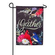 Evergreen Suede Gather Birdies Garden Flag