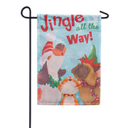 Evergreen Jingle All the Way Suede Garden Flag